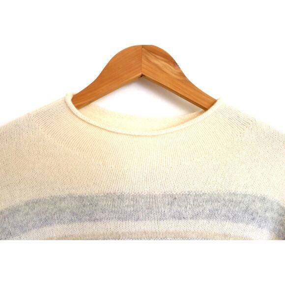 THE WHITE COMPANY LONDON Responsible Wool Funnel Neck Stripe Sweater L $185 - Picture 4 of 8